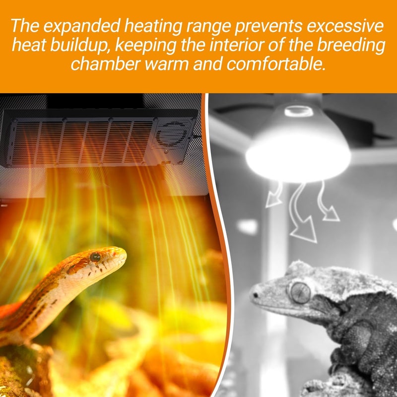 Oiibo Reptile Heat Panel Adjustable Temperature 60W Reptile Heater for Terrariums, Energy Efficient & Non-Light Reptiles Heating Plate for Snakes,Crested Gecko,Leopard,Turtles - Image 4